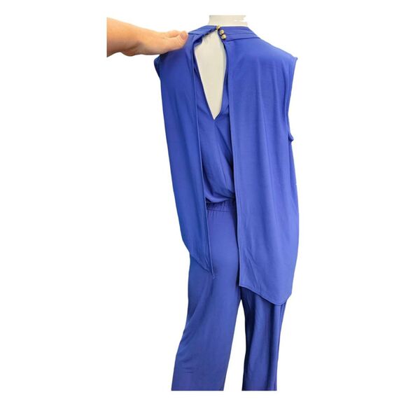 IMAN Royal Blue Jumpsuit Size Medium - Picture 6 of 7